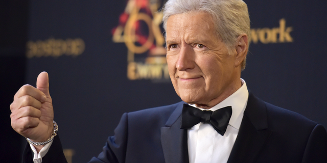Alex Trebek poses in the press room at the 46th annual Daytime Emmy Awards at the Pasadena Civic Center on Sunday, May 5, 2019, in Pasadena, Calif. (Photo by Richard Shotwell/Invision/AP)