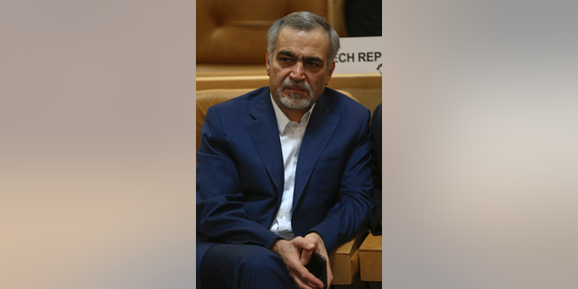 FILE - In this picture taken on Monday, July 3, 2017, Hossein Fereidoun, brother and top aide of moderate Iranian President Hassan Rouhani sits in a conference in Tehran, Iran. Iran’s semi-official ISNA news agency says President Hassan Rouhani’s brother has been sentenced to an unspecified prison term for corruption. ISNA said Saturday, May 4, 2019, that Hossein Fereidoun, a close confidante of the president, will be able to appeal the verdict. The financial misconduct charges date back to 2016, and were brought by hard-liners who dominate the country’s judiciary. Rouhani, a relative moderate within Iran’s political system, changed his surname decades ago. (AP Photo/Vahid Salemi, File)