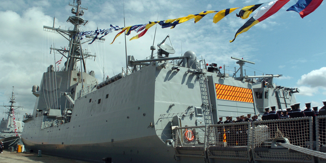 In this photo taken in March 2006 and made available by the Ministerio de Defensa de Espana, sailors stand on board the Mendez Nunez Spanish frigate, in Ferrol, Spain. Spain has temporarily pulled out the frigate that was part of a United States-led combat fleet from waters near the Persian Gulf, where tension is mounting between the US and Iran. (Ministerio de Defensa de Espana, via AP)