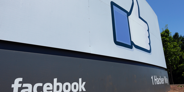 FILE - This July 16, 2013 file photo shows a sign at Facebook headquarters in Menlo Park, Calif. Facebook said Thursday, May 16, 2019, that it has banned Archimedes, an Israeli company that ran an influence campaign aimed at disrupting elections in various countries, and has canceled dozens of accounts engaged in spreading disinformation. Nathaniel Gleicher, Facebook’s head of cybersecurity policy, told reporters that the tech giant had purged 65 Israeli accounts, 161 pages, dozens of groups and four Instagram accounts. (AP Photo/Ben Margot, File)