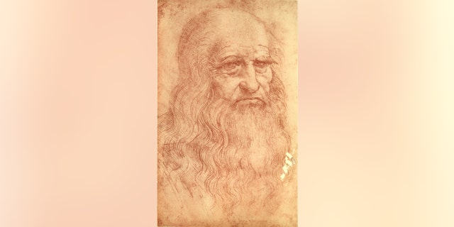 Sketch of Italian polymath Leonardo da Vinci (1452 - 1519).