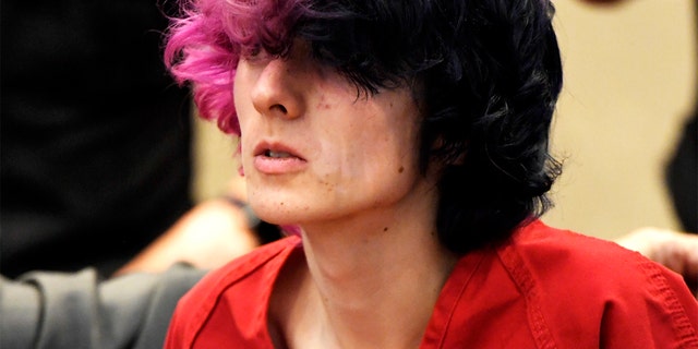 Devon Erickson, an accused STEM School shooter, appeared at the Douglas County Courthouse in Castle Rock, Colo., on Wednesday.