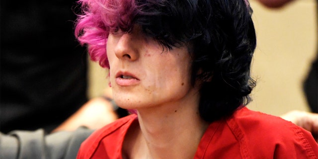Devon Erickson, an accused STEM School shooter, appeared at the Douglas County Courthouse in Castle Rock, Colo., on Wednesday.