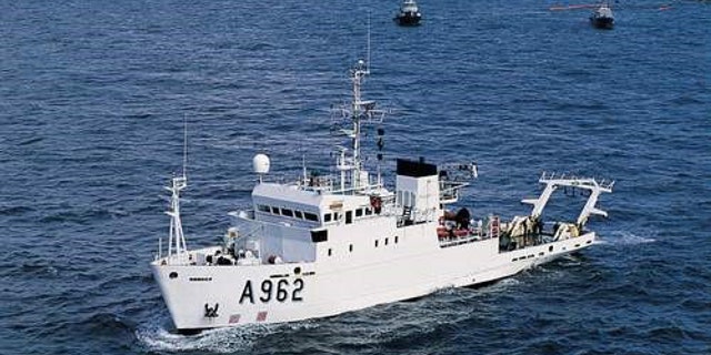 The research vessel RV Belgica. (© Belgian Navy)