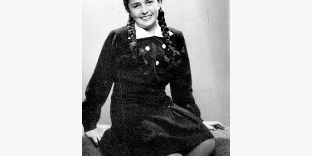 This photo shows a 13-year-old Eva Heyman photographed in Hungary months before she was murdered in a Nazi concentration camp in 1944.