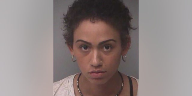 Natalee Sesler, 25, was arrested after allegedly throwing her baby against a fence.