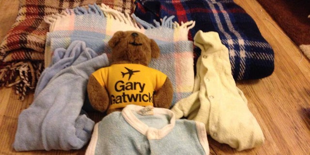 An image of the stuffed bear and clothing Steve Hydes was found with on April 10, 1986.