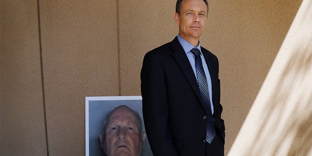 Paul Holes, retired Contra Costa investigator who spent 24 years investigating the "Golden State Killer," is photographed outside the Sacramento District Attorney's office in Sacramento, Calif., on Wednesday, April 25, 2018.