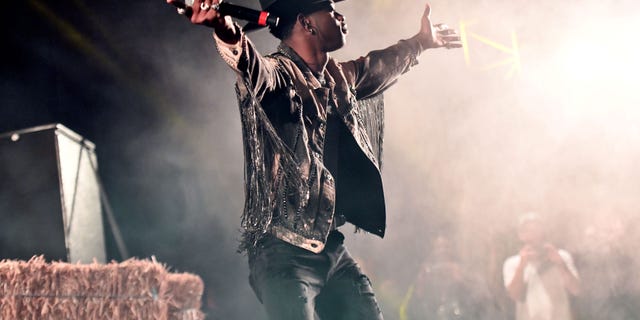 Singer Lil Nas X performs onstage during Day 3 of the Stagecoach Music Festival on April 28, 2019 in Indio, California.