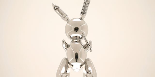 A sculpture of a" Rabbit" by Jeff Koons sold at a record $91.07 million at Christie’s Auction House in New York on Wednesday.