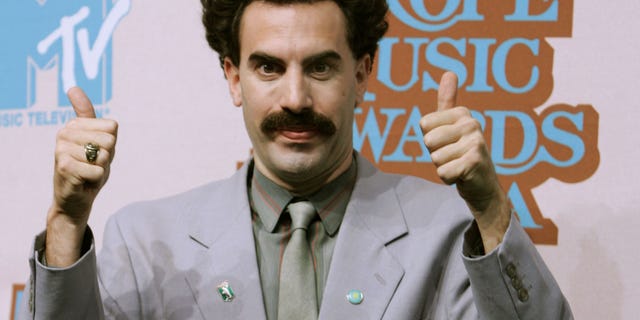 Sacha Baron Cohen plays part of her comedy character