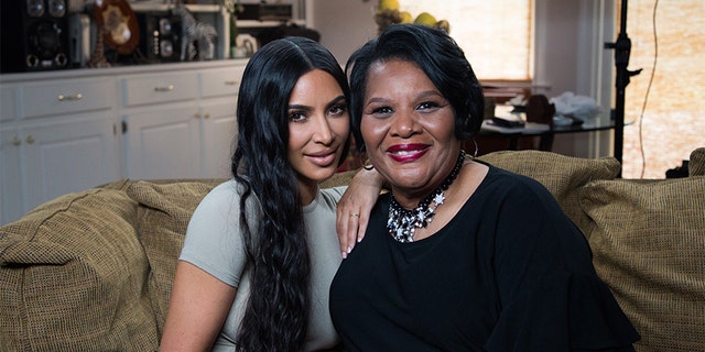 Kim Kardashian West and Alice Johnson on Wednesday, June 13, 2018.