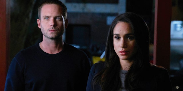 Patrick J. Adams and Meghan Markle starred in "Suits" together.