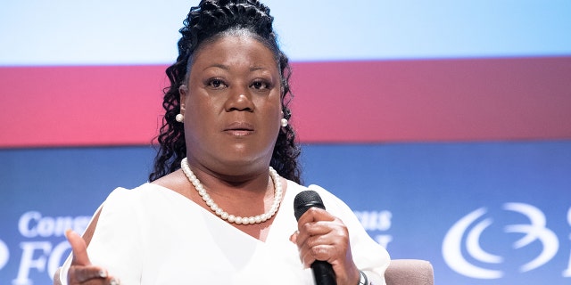 Sybrina Fulton speaks at the National Town Hall on the second day of the 48th Annual Congressional Black Caucus Foundation on September 13, 2018, in Washington, D.C. (Photo by Earl Gibson III/Getty Images)