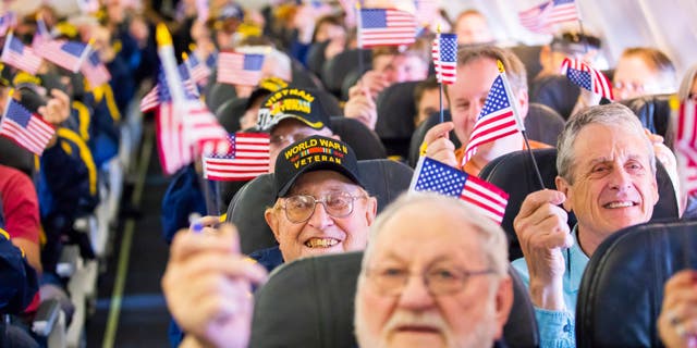 Together with the Last Frontier Honor Flight program, Alaska Airlines arranged to fly 23 veterans of the Korean War, the Vietnam War and World War II to the nation’s capital for a tour of their respective war memorials.