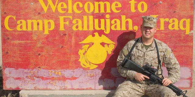 Ahn served as a Marine in Fallujah, Iraq.