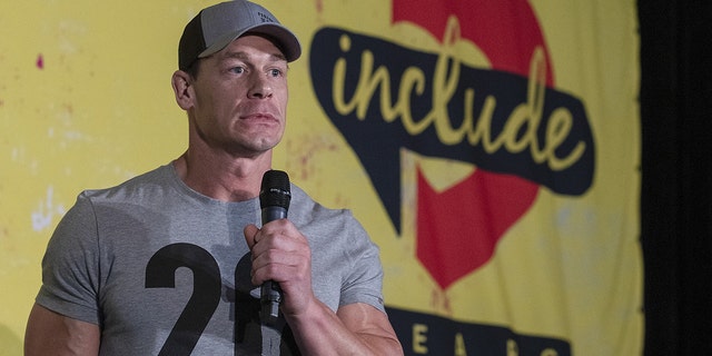 John Cena speaks at the FitOps panel at the 5th Annual Bentonville Film Festival on May 11, 2019 in Bentonville, Ark.