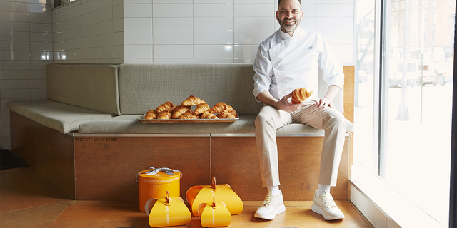 Dominique Ansel, the creator of the "Cronut," has teamed up with Koio to design a croissant-inspired shoe.