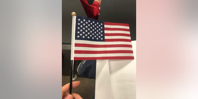 While waiting to take the citizenship oath in Newark, N.J.