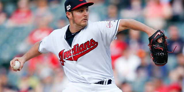 Cleveland Indians starting pitcher Trevor Bauer delivers against the Chicago White Sox during the first inning of a baseball game, Monday, May 6, 2019, in Cleveland. (AP Photo/Ron Schwane)