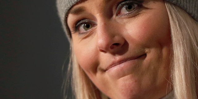 United States' Lindsey Vonn gets emotional as she holds a press conference after taking the bronze medal in the women's downhill race, at the alpine ski World Championships in Are, Sweden. (AP Photo/Gabriele Facciotti, File)