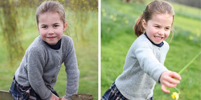 As Princess Charlotte 's 4th birthday approaches, her royal parents released Wednesday a series of new photos of her in honor of the big day.