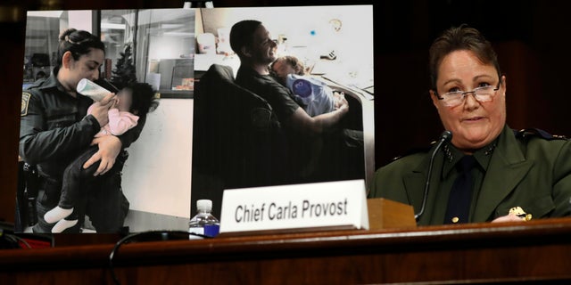 U.S. Border Patrol Chief Carla Provost testifies during a Senate Judiciary Border Security and Immigration Subcommittee hearing about the border, Wednesday May 8, 2019, on Capitol Hill in Washington. (AP Photo/Jacquelyn Martin)