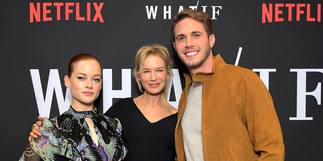 Jane Levy, left, Renée Zellweger and Blake Jenner attend the special Netflix WHAT / IF screening at London West Hollywood on May 16, 2019 in West Hollywood, California. (Photo by Charley Gallay / Getty Images for Netflix)