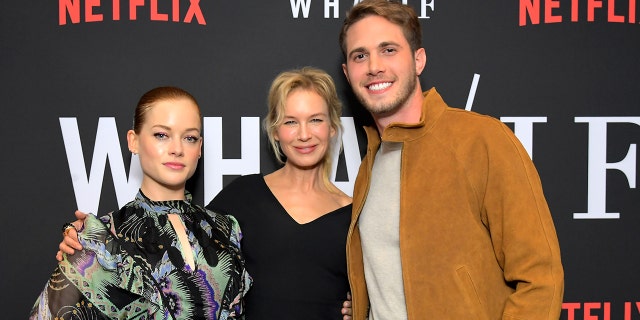 Jane Levy, left, Renée Zellweger and Blake Jenner attend the special Netflix WHAT / IF screening at London West Hollywood on May 16, 2019 in West Hollywood, California. (Photo by Charley Gallay / Getty Images for Netflix)