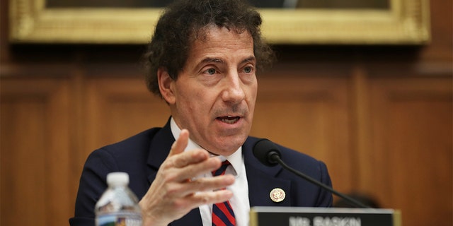 Rep. Jamie Raskin (D-MD) questions witnesses during a hearing of the House Judiciary Committee's Antitrust, Commercial and Administrative Law Subcommittee in the Rayburn House Office Building on Capitol Hill March 12, 2019 in Washington, DC. (Photo by Chip Somodevilla/Getty Images)