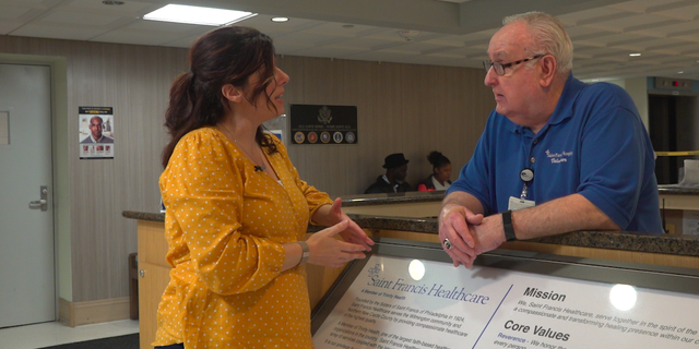 AnnaMarie McDermott,MSW, ACM-SW, Director of Care Management for Saint Francis Hospital amp; Co-Chair of a Human Trafficking Medical Committee informs volunteers and staff of new guidelines.