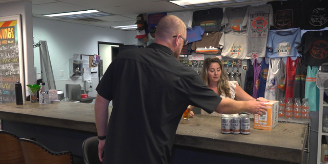Jeff and Leah Huss are feeling the effects of the tariffs. Their company, Huss Brewing, is the third largest craft brewery in Arizona, and they also rely on steel and aluminum for their business in Tempe, where they can 50 percent of their beer.