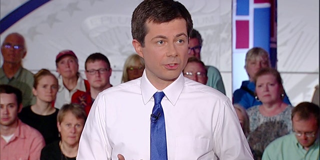 South Bend, Ind. Mayor Pete Buttigieg speaks during the Fox News Town Hall Sunday evening.