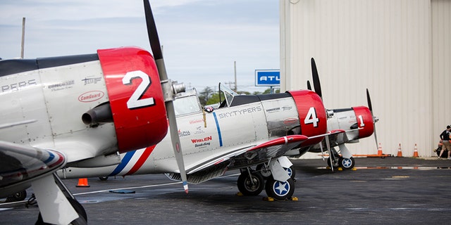 Geico Skytypers air team pays tribute to armed forces ahead of Memorial