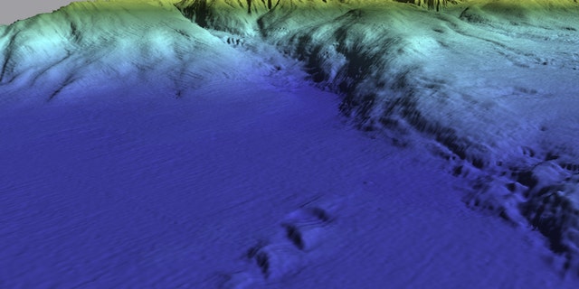A 3D rendering of the Horseshoe Tectonic Fault