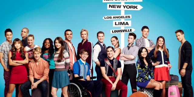 The cast of "Glee," Harry Shum Jr., Jenna Ushkowitz, Mark Salling, Heather Morris, Chord Overstreet, Amber Riley, Melissa Benoist, Jacob Artist, Kevin McHale, Jane Lynch, Matthew Morrison, Darren Criss, Becca Tobin, Chris Colfer, Naya Rivera, Cory Monteith, Lea Michele and Dean Geyeron