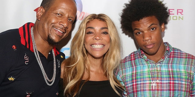 Kevin Hunter, estranged wife Wendy Williams and their son Kevin Hunter Jr. pose at a celebration for The Hunter Foundation Charity that helps fund programs for families and youth communities in need of help and guidance at Planet Hollywood Times Square on July 11, 2017 in New York City. (Photo by Bruce Glikas/Bruce Glikas/Getty Images)