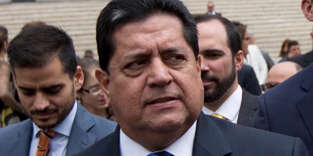 Security forces arrested National Assembly Vice President Edgar Zambrano, the No. 2 leader of Venezuela’s opposition-controlled congress. (AP Photo/Fernando Llano, File)