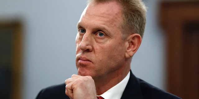 Acting Defense Secretary Patrick Shanahan listens, Wednesday May 1, 2019, during a House Appropriations subcommittee on budget hearing on Capitol Hill in Washington. (AP Photo/Jacquelyn Martin)