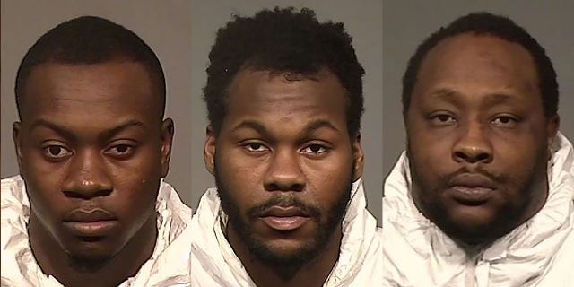 (L-R) Siddiq Abdullah, Nakia Jones and Jaray Simmons could face life in prison for conspiracy to commit robbery affecting interstate commerce, conspiracy to possess with intent to distribute marijuana and use or possession of a firearm.