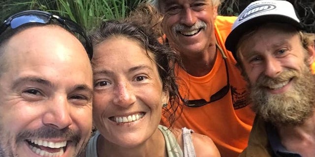 A post on their Findamanda Facebook group accompanying this picture said: Amanda was found by our own search team captains Chris and Javier!! They were in a helicopter searching out of the general area where we have been in. She spotted them and they spotted her at the same time. She waved them down. She was deep in a creek bed between two waterfalls. She is just as strong as we always said she would be. We knew she could make it this long. Amanda is doing great she is just talked to her father from air evacuation helicopter. More soon!!