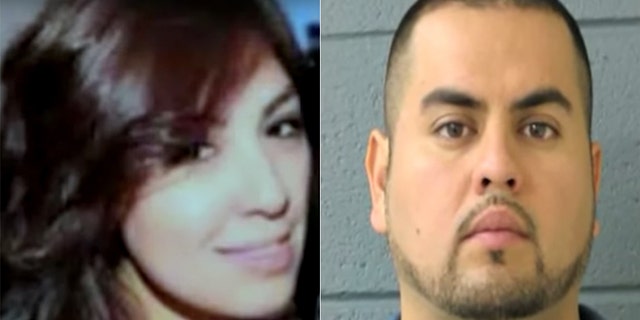 Arnoldo Jimenez (right) is accused of stabbing to death his wife, Estrella Carrera, hours after the two were married in May 2012.