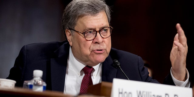 Attorney General William Barr testifies during a Senate Judiciary Committee hearing on Capitol Hill in Washington on Wednesday. (AP)