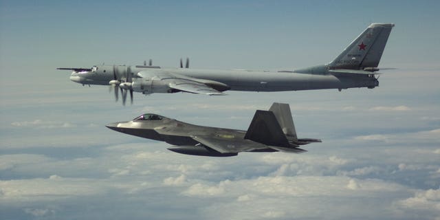 The North American Aerospace Defense Command (NORAD) said that it had to scramble two pair of U.S. F-22 fighter jets to intercept the Russian formation on Tuesday.