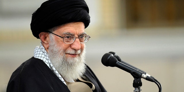 n this Jan. 9, 2019, file photo, released by an official website of the office of the Iranian supreme leader, Supreme Leader Ayatollah Ali Khamenei speaks at a meeting in Tehran, Iran. (Office of the Iranian Supreme Leader via AP, File)