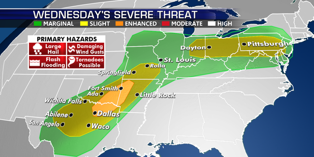 Severe storm threat continues in two batches | Fox News