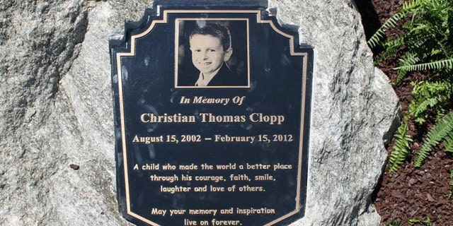 Christian Clopp died in 2012 at 9 years old from an inoperable brain tumor. A memorial him sits at a playground in Mays Landing, N.J.