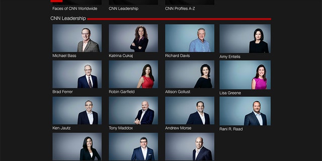 A list of CNN’s leadership posted on its website does not appear to include any people of color.
