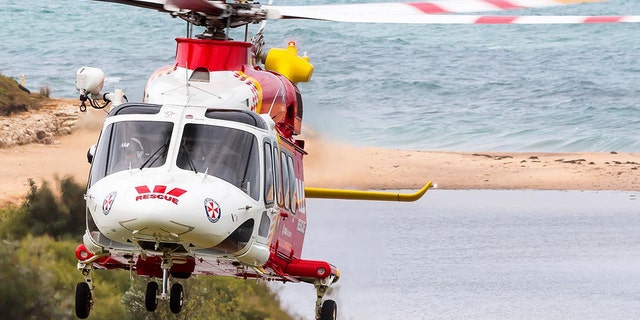 One of the men was airlifted to a local hospital for treatment of a laceration and fractured arm.