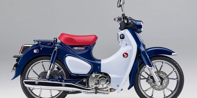 The 2019 Super Cub is only available in a red, white and blue color combination.
